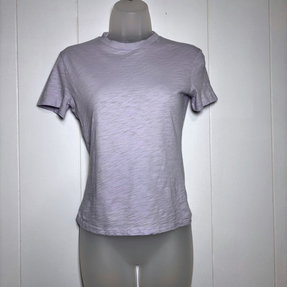 Theory Tiny Tee Organic Slub Cotton Crewneck Short Sleeve Shirt Size P (XS)